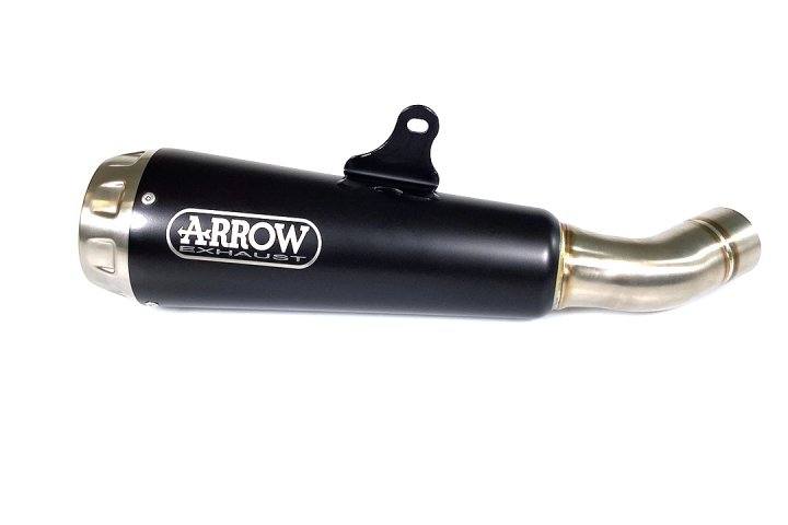 ARROW Auspuff DARK PRO-RACE für Benelli Leoncino 500 ab Modelljahr 2017-, Edelstahl schwarz