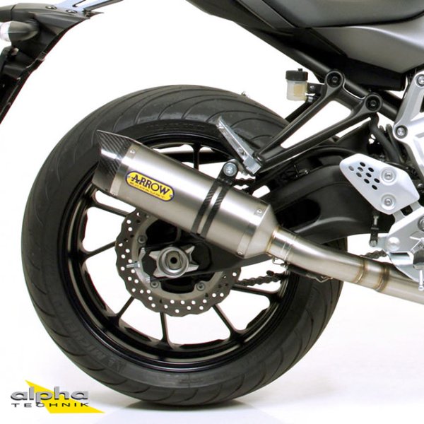 ARROW Auspuff THUNDER für Yamaha MT07 / Tracer 700 2014-2020, Titan (Nur mit ARROW Krümmer)
