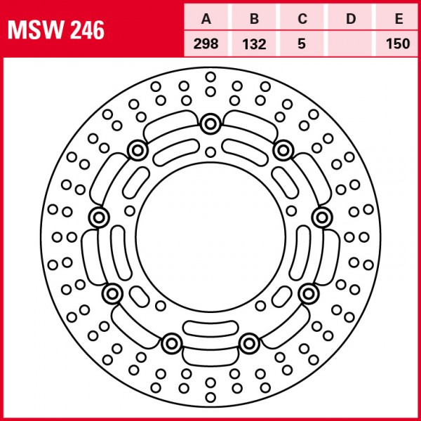 TRW Bremsscheibe Allround schwimmend MSW246 MT09 RN43