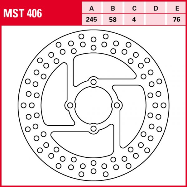 TRW Bremsscheibe Allround starr MST406 YFM350