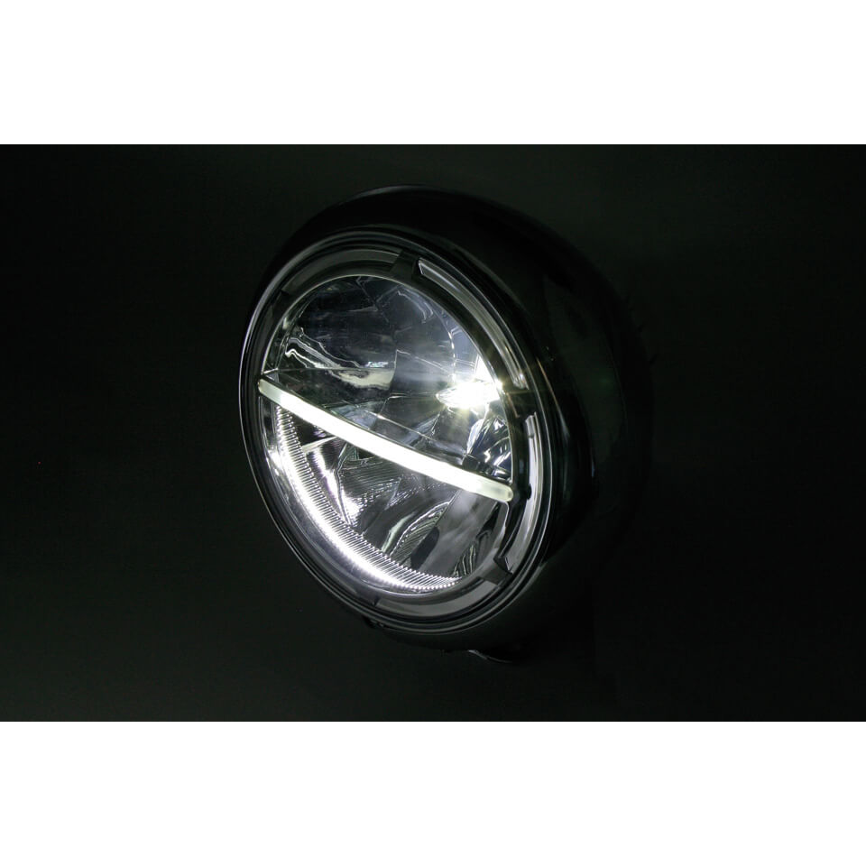 HIGHSIDER 7 Zoll VOYAGE HD-STYLE LED-Scheinwerfer, untere Befestigung für, Beleuchtung, Styling