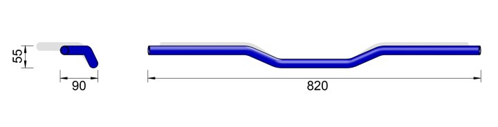 LSL Alu-Lenker Street Bar A00, 7/8 Zoll, rot