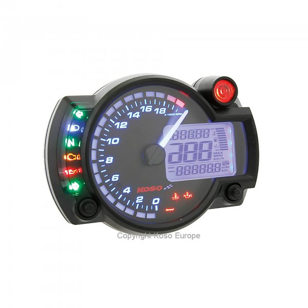 KOSO Digitales Multifunktions-Cockpit RX2N+ GP Style, ~20,000 RPM für