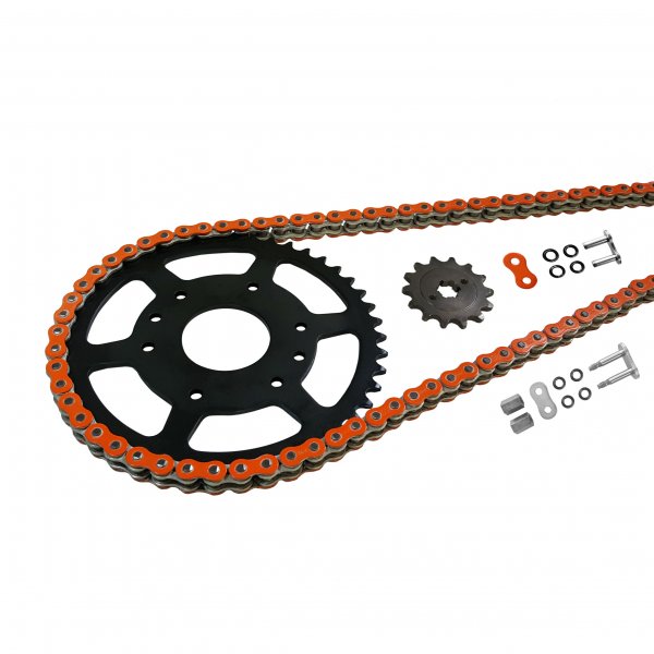 Kettensatz mit Schraubschloss ENUMA 525 MVXZ-2 für MV Agusta F4 1000 C, 2007-2008 Orange