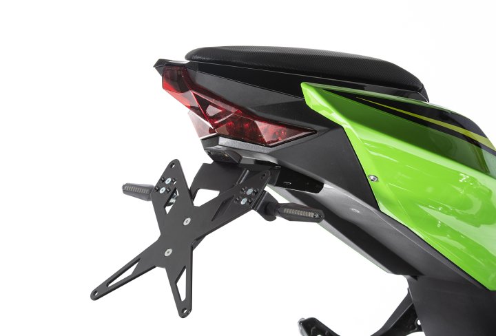 PROTECH Kennzeichenhalterset inkl. Reflektor und Kennzeichenbeleuchtung fÃ¼r Ninja 400 EX400G für