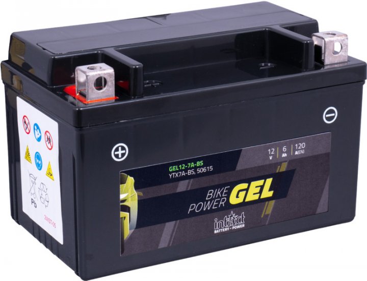 Intact GEL Batterie YTX7A-BS / 50615 Agility RS50 U4 Bella R 50 LJ50QT-3V Speedfight 4 50AC F1 Z125