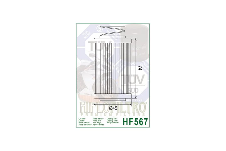 HIFLO Filter Ölfilter HF567, MV Agusta F4 1000