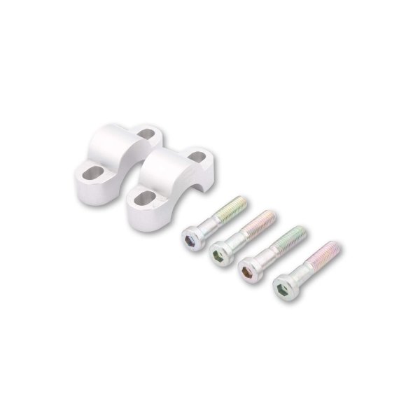 LSL Klemmbockerhöhung Set um 25 mm, mit 60 mm Schraube, für 28,6 mm Lenker, silber