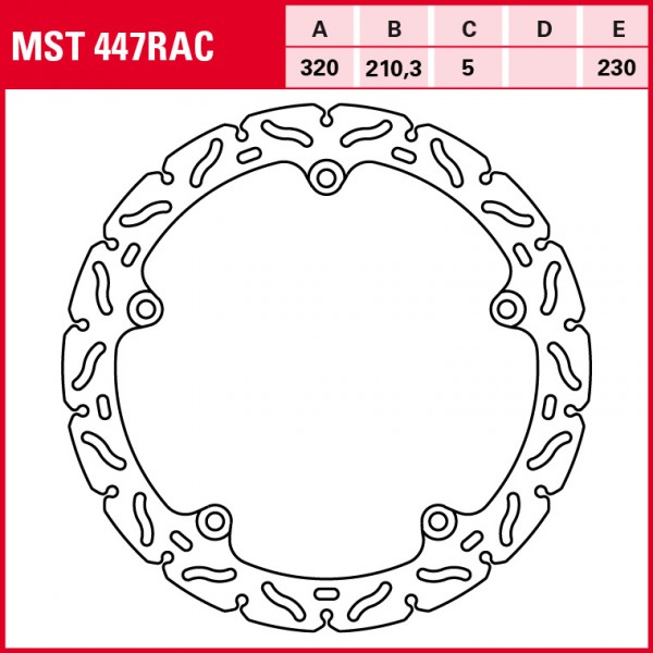 TRW Bremsscheibe Sportiv starr MST447RAC NC700X RC63