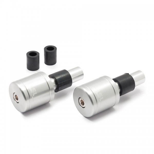 LSL Lenkergewichte Alu, silber, mit Logo, Ø14 & 18mm für