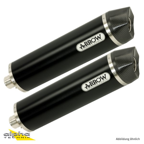 ARROW Auspuff RACE TECH für KTM 990 Adventure 2006-12 / SMT 2009-13 aus Aluminium, schwarz