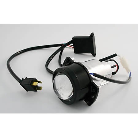 SHIN YO Ellipsoidscheinwerfer 50 mm mit Blende für Fern- und Abblendlicht, H1 für