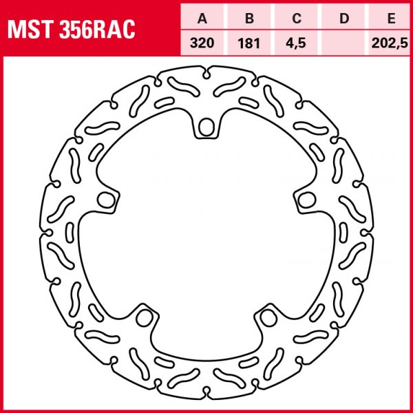 TRW Bremsscheibe Sportiv starr MST356RAC F800S E8ST