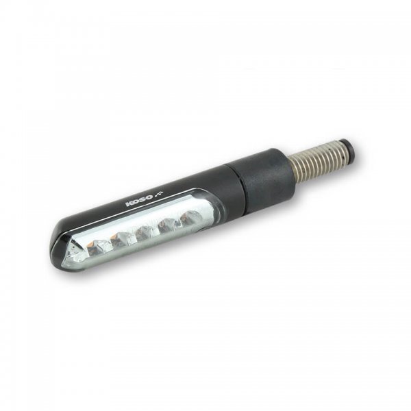 KOSO LED Sequenz-Blinker ELECTRO, schwarz, getöntes Glas für