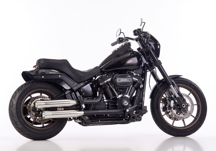 FALCON Double Groove Slip on ErsatzdÃ¤mpfer fÃ¼r SOFTAIL Street Bob 114 FXBBS für SOFTAIL Stree
