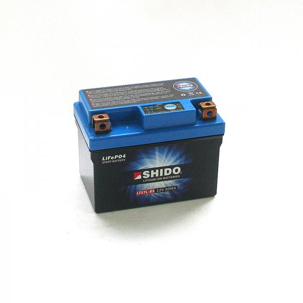 SHIDO Lithium-Batterie LTX7L-BS-Li DT125R DE06 Zip 50 4T CA2 SMX 125i Enduro SMX XSM125 ET1 CB125F J