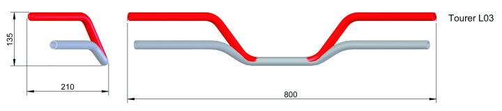 LSL Tourenlenker L03, Stahl, schwarz