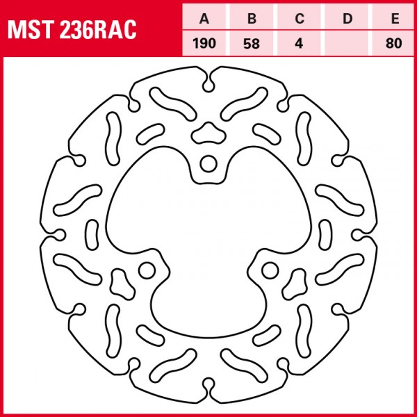 TRW Bremsscheibe Sportiv starr MST236RAC Mojito 50 PK Ovetto 50 5AD Stalker 50 C40 Diesis C34 Neo`s