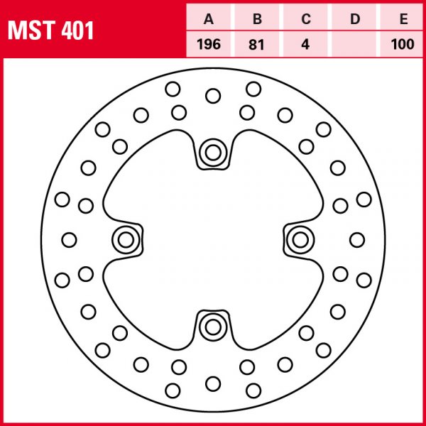 TRW Bremsscheibe Allround starr MST401 650 DS